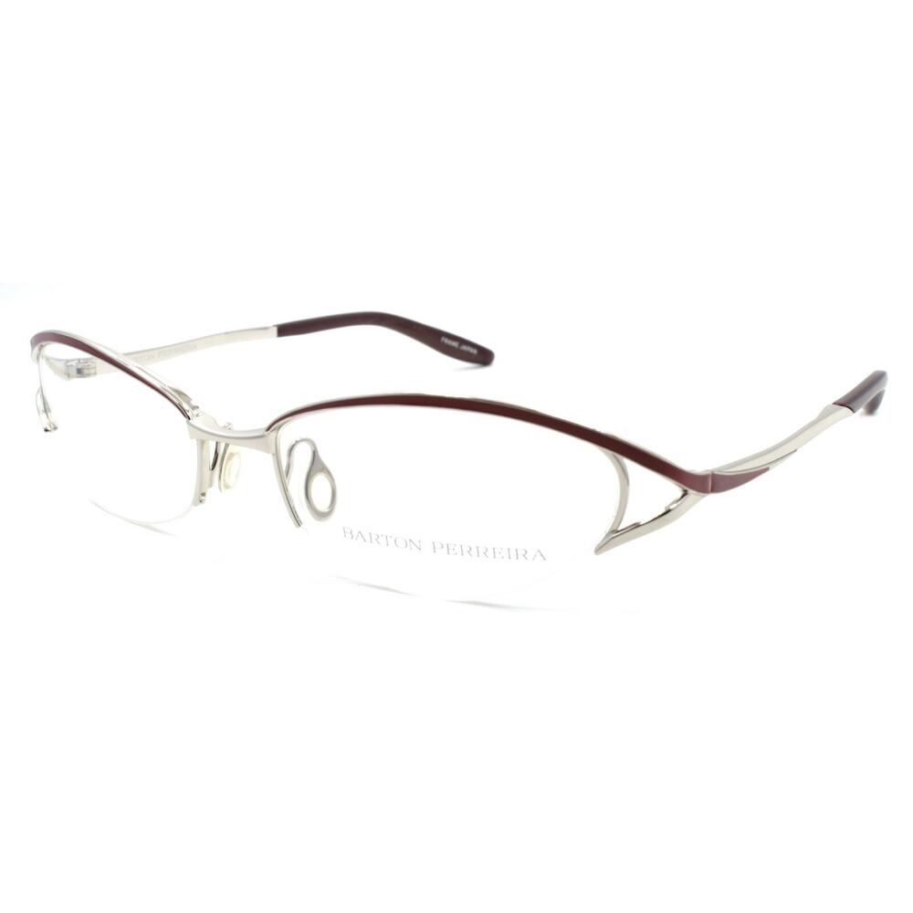 Barton Perreira Eliza Women's Eyeglasses Frames 53-17-125 Bordeaux / Silver